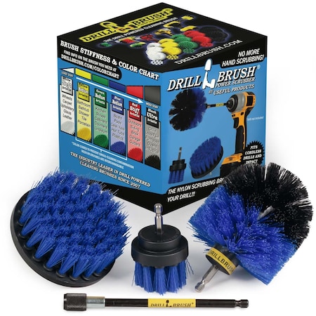 Drill Brush Power Scrubber By Useful Products 5 in W 5 in L Brush, Blue B-S-42O-5X-QC-DB